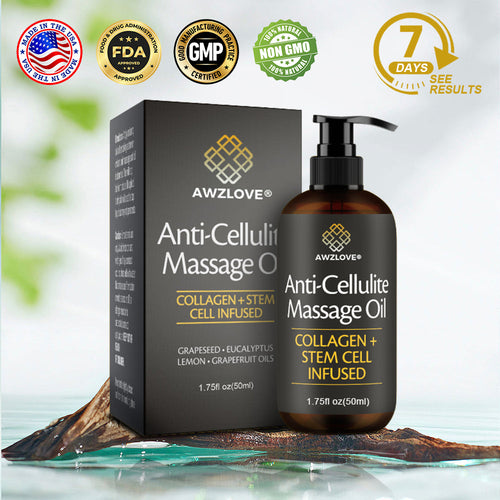 Awzlove® Luxurious Collagen & Stem Cell Anti-Cellulite Massage Oil🎉 (🔥80% Off for a Limited Time!) 💜