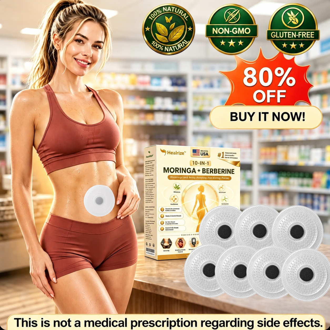𝑶𝒇𝒇𝒊𝒄𝒊𝒂𝒍 𝑺𝒕𝒐𝒓𝒆  | 👩‍⚕️ H𝐞a𝐥r𝐢z𝐞®Moringa Berberine 10-in-1 Microgranule Body-Shaping Fat-Burning Patch(𝐎𝐧𝐜𝐞 𝐃𝐚𝐢𝐥𝐲, 𝐯𝐢𝐬𝐢𝐛𝐥𝐞 𝐜𝐡𝐚𝐧𝐠𝐞𝐬 𝐢𝐧 𝟕 𝐝𝐚𝐲𝐬） F𝐨r 𝐎𝐛𝐞𝐬𝐢𝐭𝐲, 𝐋o𝐨s𝐞 𝐒k𝐢n, 𝐃𝐢𝐚𝐛𝐞𝐭𝐞𝐬, 𝐒𝐥𝐞𝐞𝐩 𝐀𝐩𝐧𝐞𝐚, 𝐀𝐧𝐝 𝐉𝐨𝐢𝐧𝐭 𝐈𝐬𝐬𝐮𝐞𝐬🌞