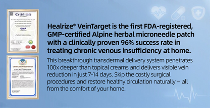 🇺🇸👨‍⚕️👍✅Healrize® VeinTarget Microneedle Patch⚡Instant Relief, Long-Term Results💜