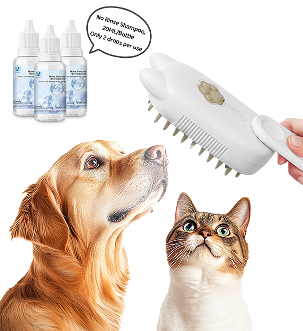 1 PC Comb with 3 bottles No-Rinse shampoo