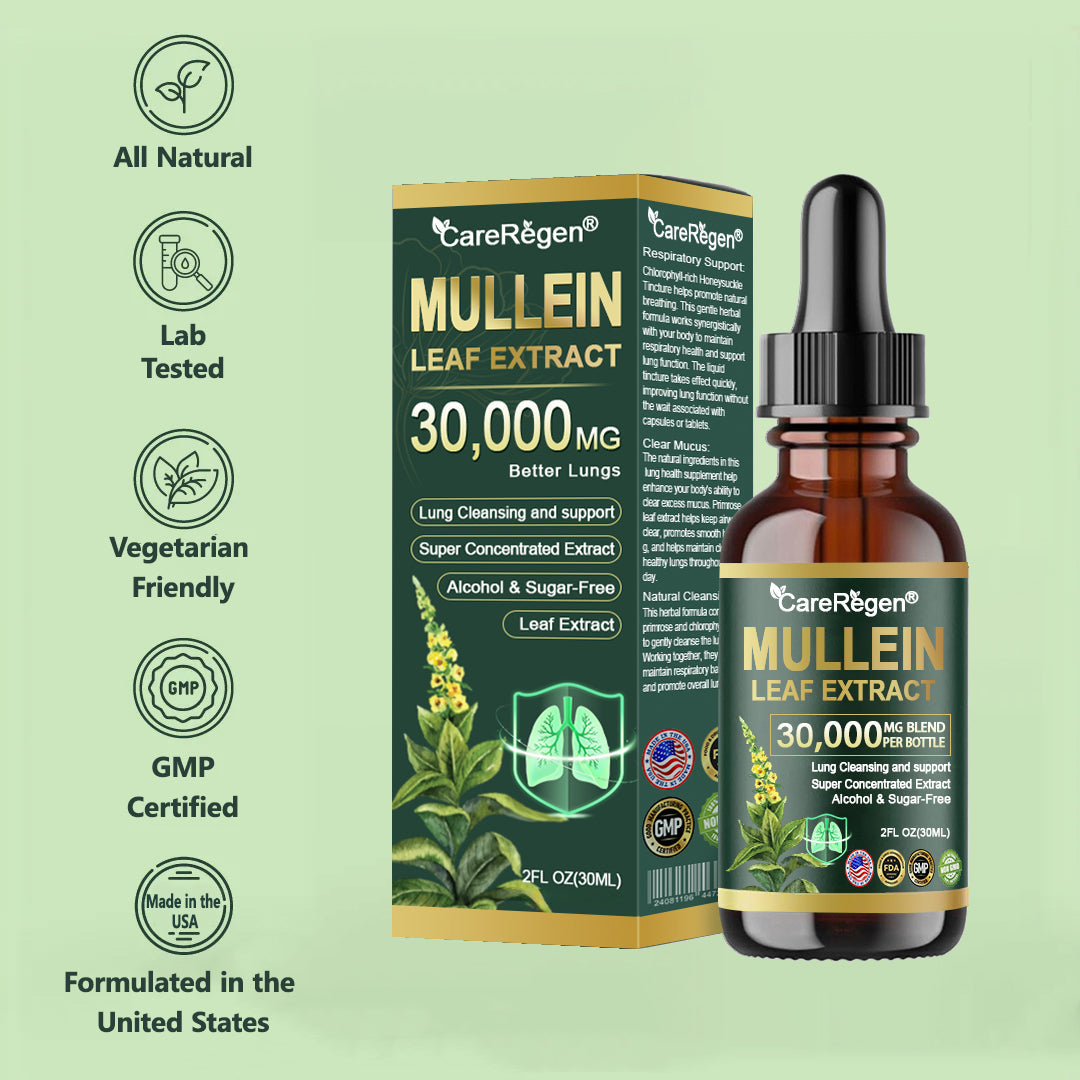 𝗢𝗳𝗳𝗶𝗰𝗶𝗮𝗹 𝗦𝘁𝗼𝗿𝗲:CareRegen®💙 𝗢𝗿𝗴𝗮𝗻𝗶𝗰 𝗟𝘂𝗻𝗴 𝗖𝗹𝗲𝗮𝗻𝘀𝗶𝗻𝗴 𝗠𝘂𝗹𝗹𝗲𝗶𝗻 𝗟𝗲𝗮𝗳 𝗘𝘅𝘁𝗿𝗮𝗰𝘁 𝗗𝗿𝗼𝗽𝘀  𝐂𝐥𝐢𝐧𝐢𝐜𝐚𝐥𝐥𝐲 𝐩𝐫𝐨𝐯𝐞𝐧, 𝐡𝐢𝐠𝐡𝐥𝐲 𝐜𝐨𝐧𝐜𝐞𝐧𝐭𝐫𝐚𝐭𝐞𝐝 𝐟𝐨𝐫𝐦𝐮𝐥𝐚 𝐭𝐡𝐚𝐭 𝐫𝐞𝐥𝐢𝐞𝐯𝐞𝐬 𝐜𝐨𝐮𝐠𝐡, 𝐩𝐡𝐥𝐞𝐠𝐦, 𝐚𝐬𝐭𝐡𝐦𝐚 & 𝐂𝐎𝐏𝐃 — 𝐛𝐫𝐞𝐚𝐭𝐡𝐞 𝐞𝐚𝐬𝐢𝐞𝐫, 𝐟𝐚𝐬𝐭𝐞𝐫 💙