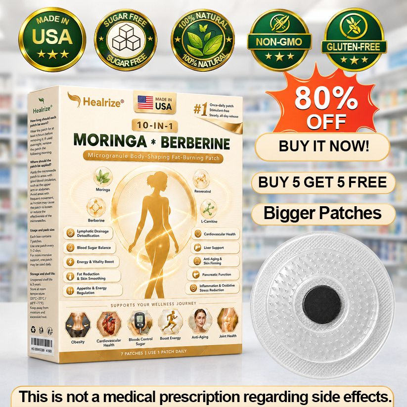 𝑶𝒇𝒇𝒊𝒄𝒊𝒂𝒍 𝑺𝒕𝒐𝒓𝒆  | 👩‍⚕️ H𝐞a𝐥r𝐢z𝐞®Moringa Berberine 10-in-1 Microgranule Body-Shaping Fat-Burning Patch(𝐎𝐧𝐜𝐞 𝐃𝐚𝐢𝐥𝐲, 𝐯𝐢𝐬𝐢𝐛𝐥𝐞 𝐜𝐡𝐚𝐧𝐠𝐞𝐬 𝐢𝐧 𝟕 𝐝𝐚𝐲𝐬） F𝐨r 𝐎𝐛𝐞𝐬𝐢𝐭𝐲, 𝐋o𝐨s𝐞 𝐒k𝐢n, 𝐃𝐢𝐚𝐛𝐞𝐭𝐞𝐬, 𝐒𝐥𝐞𝐞𝐩 𝐀𝐩𝐧𝐞𝐚, 𝐀𝐧𝐝 𝐉𝐨𝐢𝐧𝐭 𝐈𝐬𝐬𝐮𝐞𝐬🌞