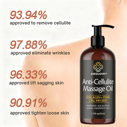 Awzlove® Luxurious Collagen & Stem Cell Anti-Cellulite Massage Oil🎉 (🔥80% Off for a Limited Time!) 💜