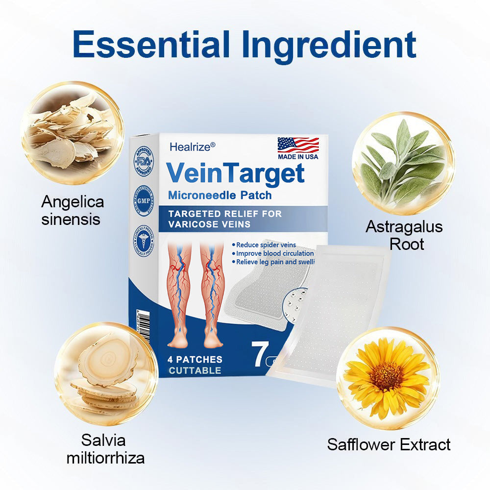 🇺🇸👨‍⚕️👍✅Healrize® VeinTarget Microneedle Patch⚡Instant Relief, Long-Term Results💜