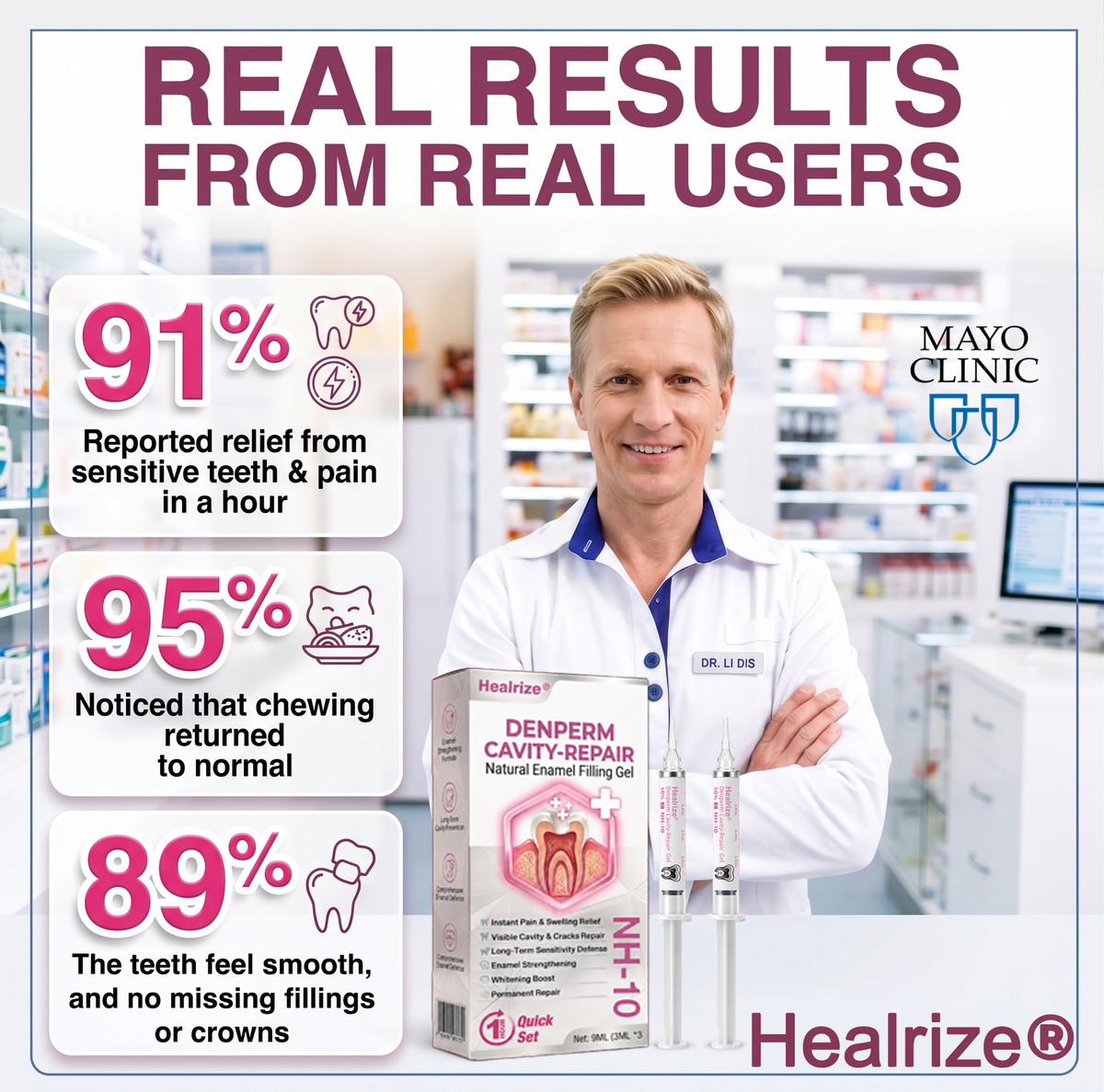 Healrize® DenPerm Cavity-Repair Natural Enamel Filling Gel🥰🫧